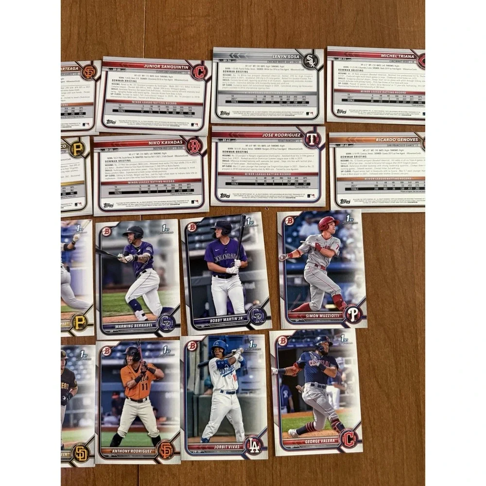 Topps 2022 MLB baseball cards BP Random‎ lot of 50, no dupes